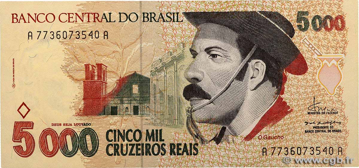 5000 Cruzeiros Reais BRÉSIL  1993 P.241 NEUF