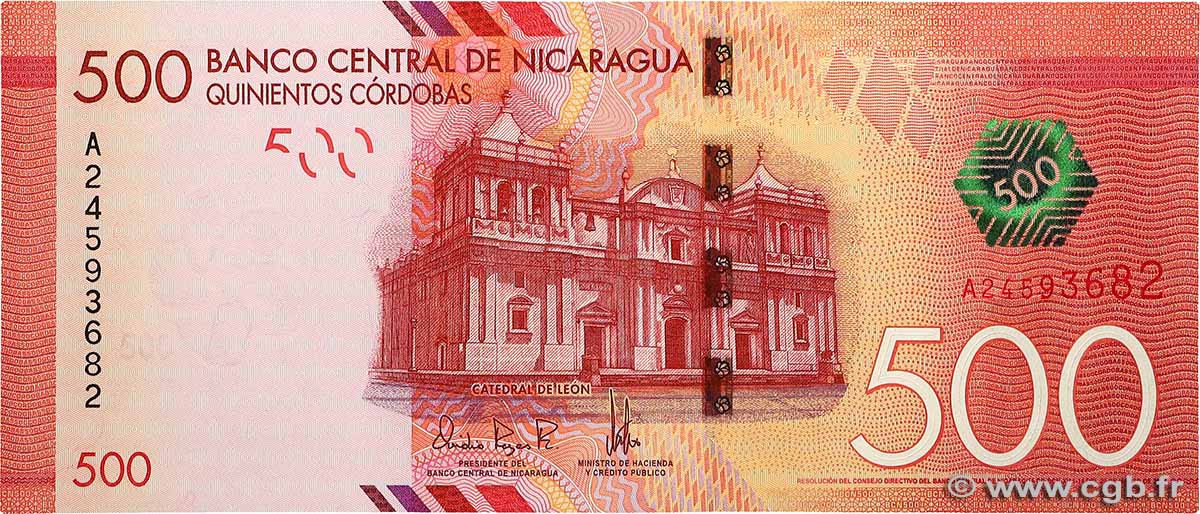 500 Cordobas NICARAGUA  2014 P.214a NEUF