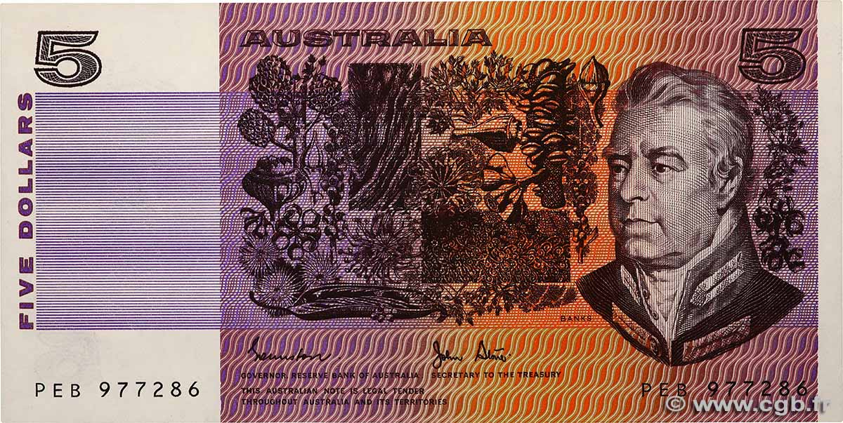 5 Dollars AUSTRALIE  1983 P.44d pr.NEUF