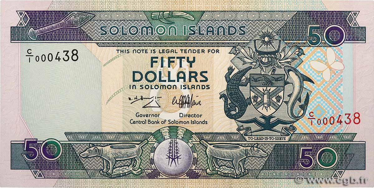 50 Dollars Petit numéro ÎLES SALOMON  1997 P.22 pr.NEUF