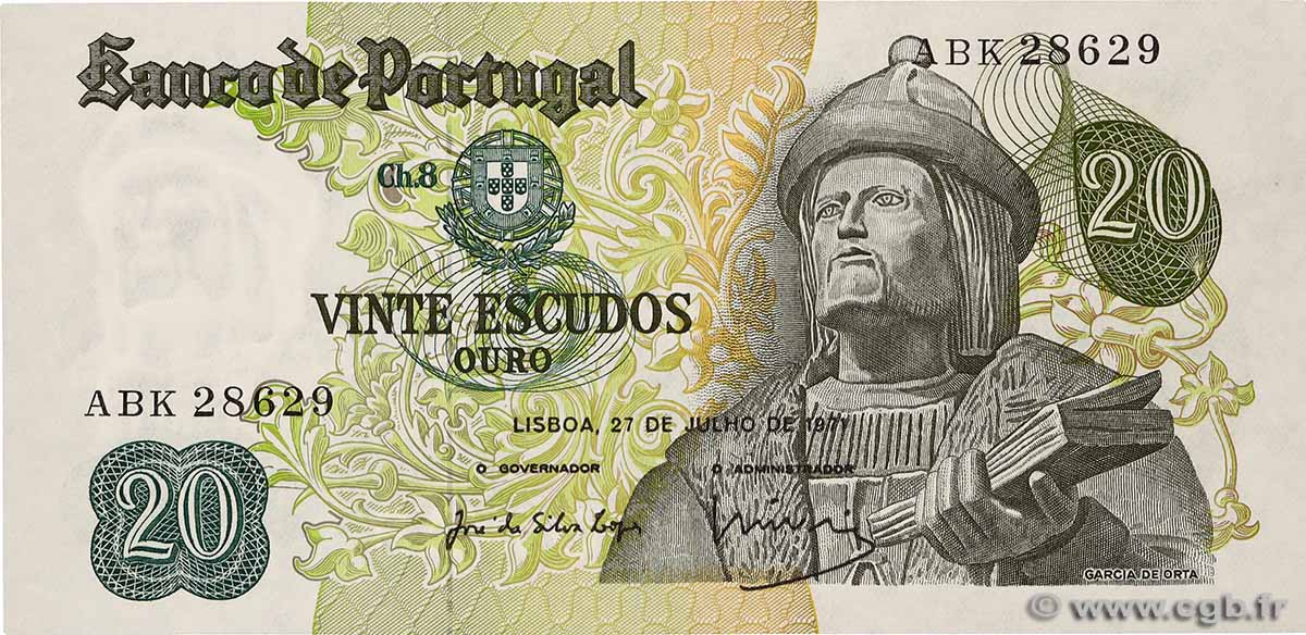 20 Escudos PORTUGAL  1971 P.173 ST