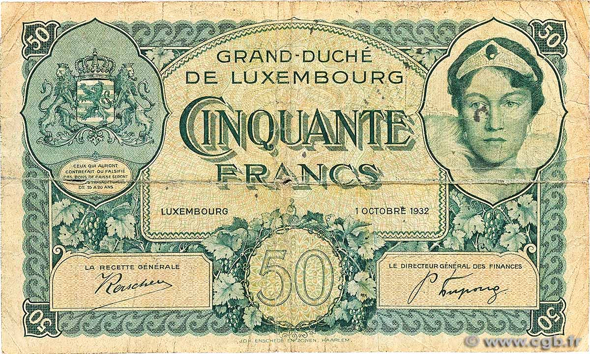 50 Francs LUXEMBOURG  1932 P.38a B