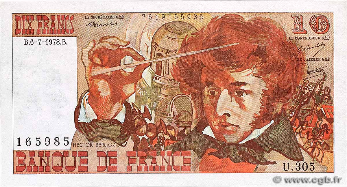 10 Francs BERLIOZ FRANKREICH  1978 F.63.24 fST+