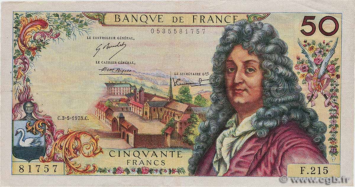 50 Francs RACINE FRANKREICH  1973 F.64.23 SS