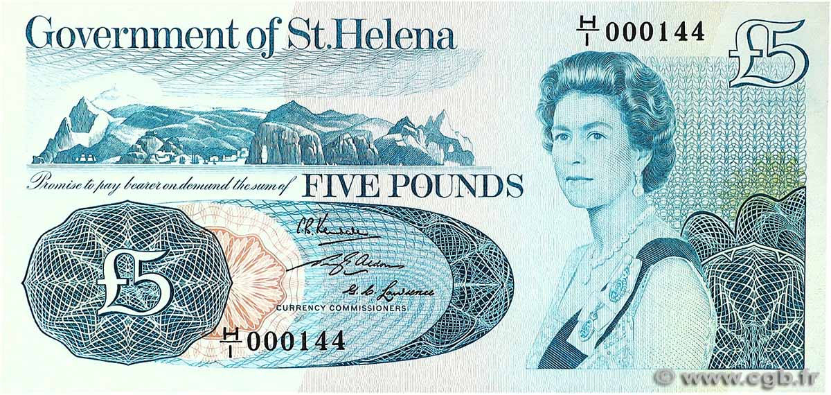 5 Pounds Petit numéro SAINTE HÉLÈNE  1976 P.07a pr.NEUF