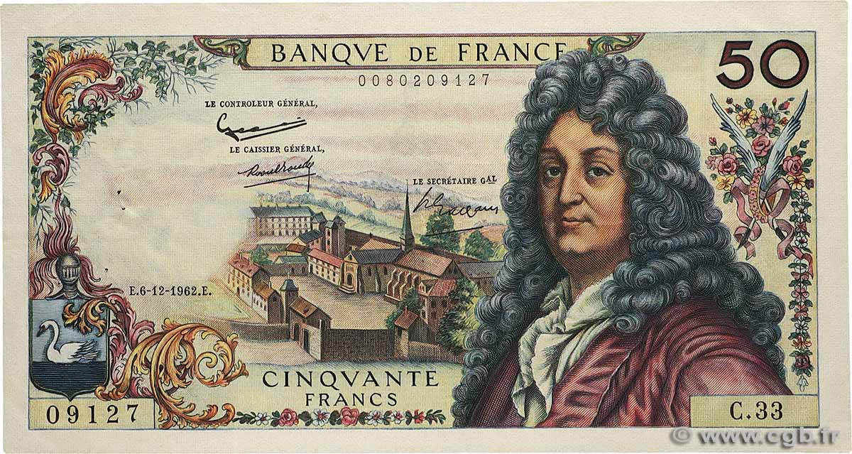 50 Francs RACINE FRANCE  1962 F.64.03 TTB+
