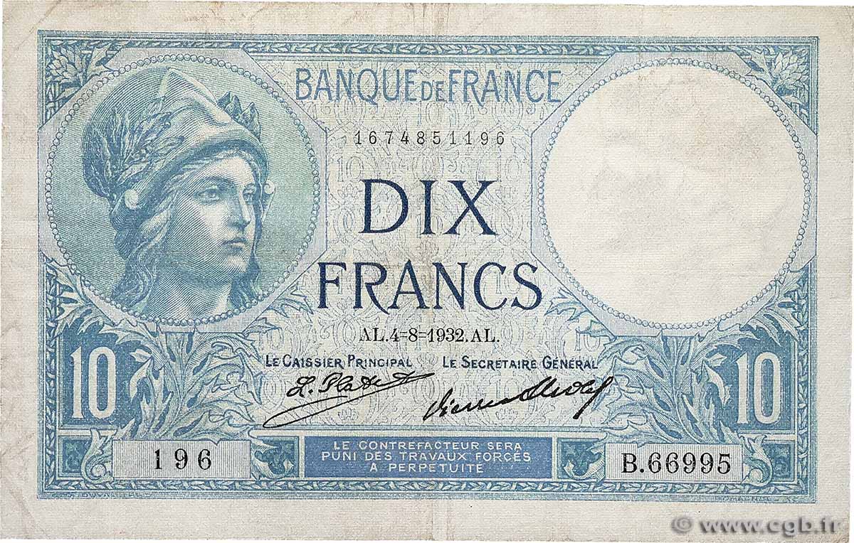 10 Francs MINERVE modifié FRANKREICH  1940 F.07.16 S