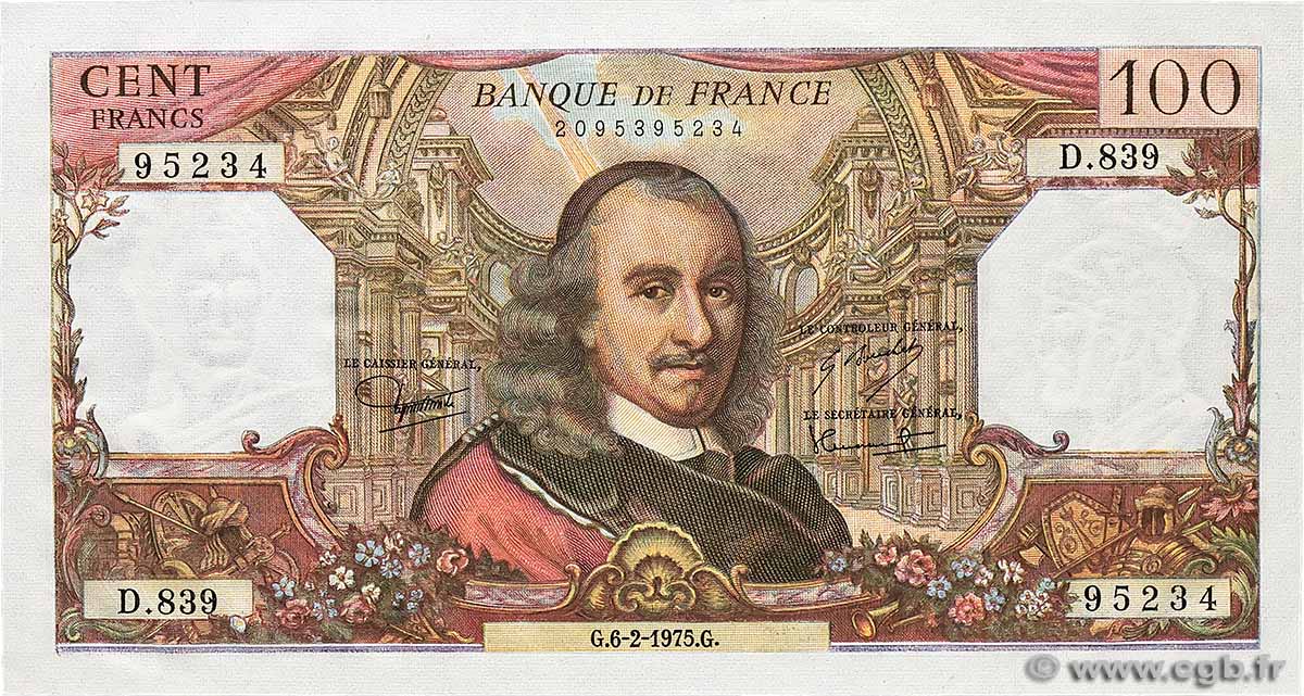 100 Francs CORNEILLE FRANCE  1975 F.65.48 pr.NEUF