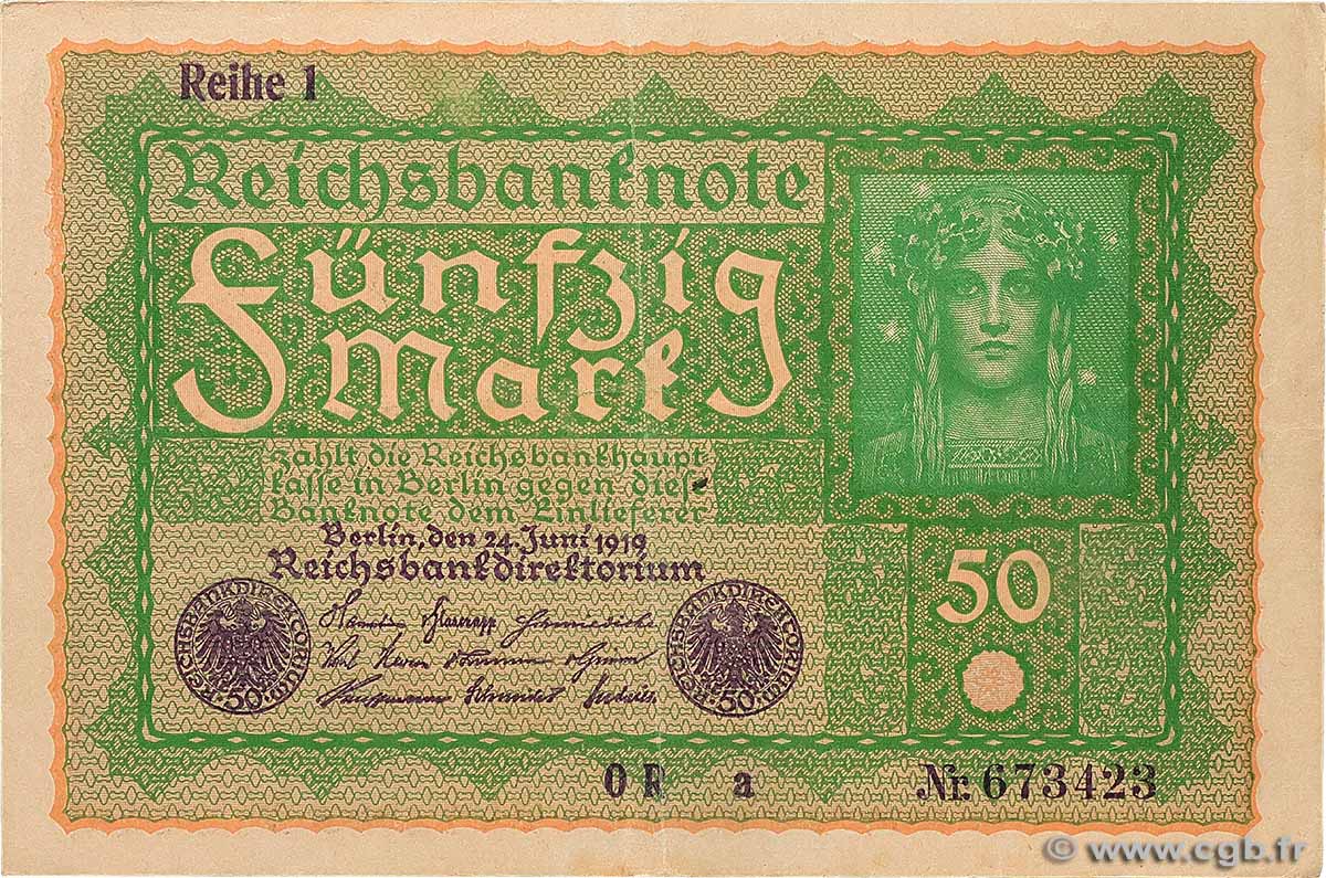 50 Mark ALLEMAGNE  1919 P.066 TTB+