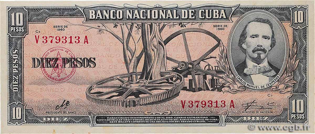 10 Pesos CUBA  1960 P.088c SPL+