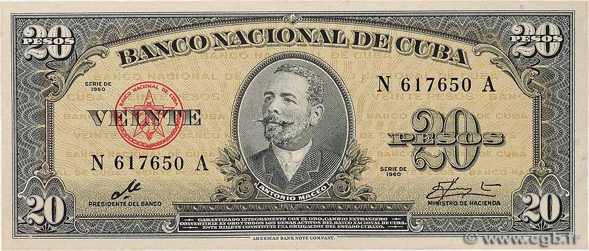 20 Pesos  CUBA  1960 P.080c SPL
