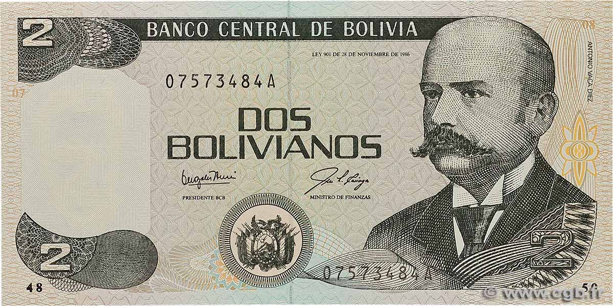 2 Bolivianos BOLIVIE  1987 P.202a pr.NEUF