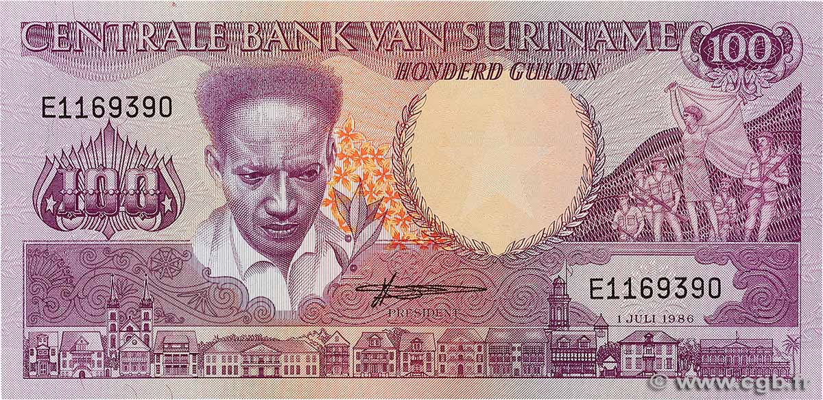 100 Gulden SURINAM  1986 P.133a pr.NEUF