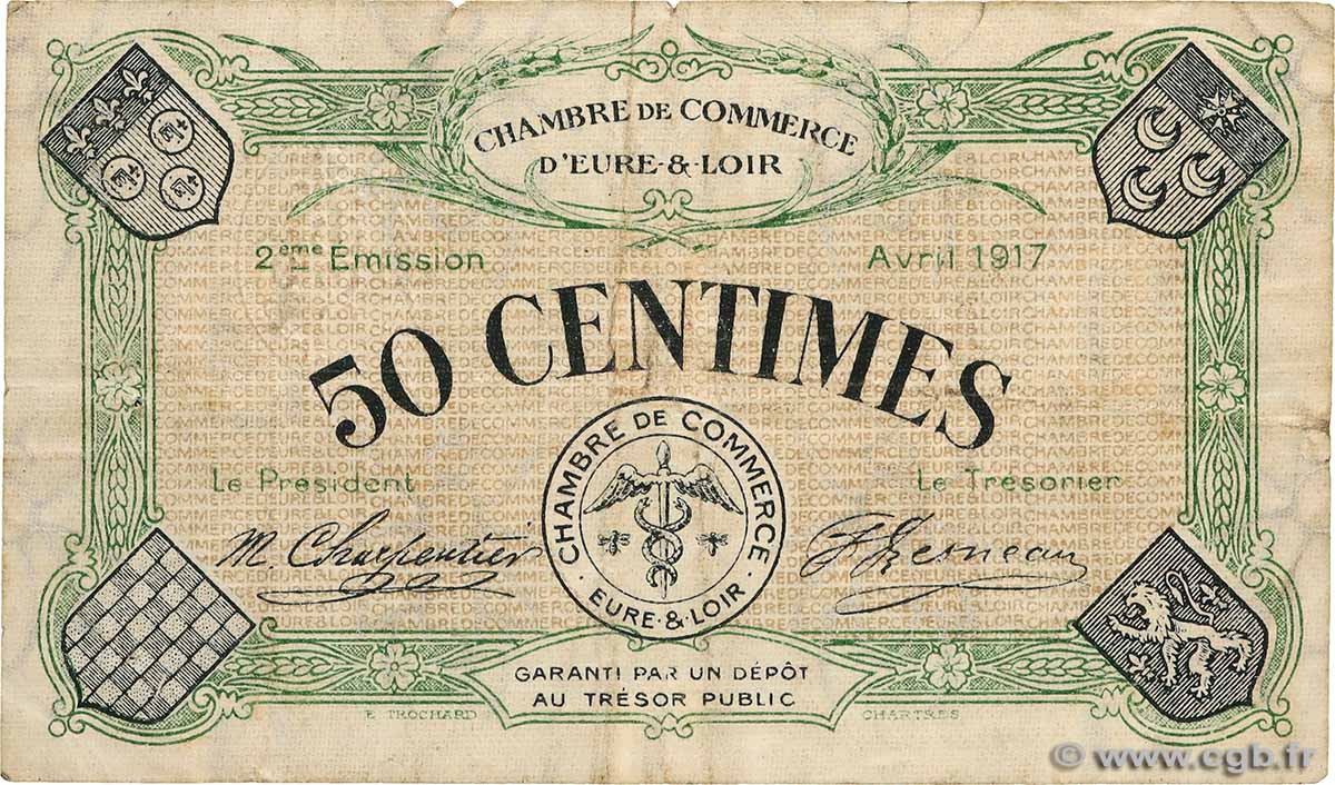 50 Centimes FRANCE regionalismo e varie Chartres 1917 JP.045.05 q.BB