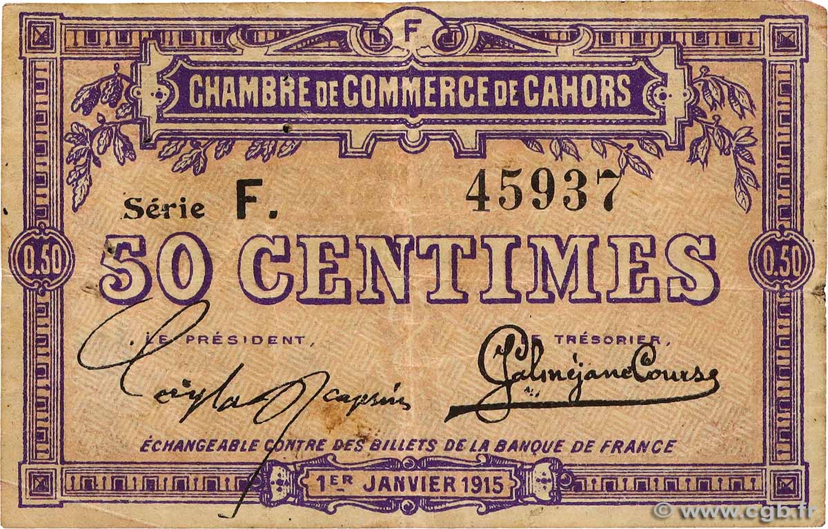 50 Centimes FRANCE regionalismo e varie Cahors 1915 JP.035.12 MB