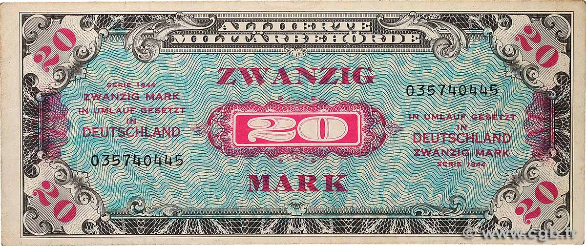 20 Mark ALLEMAGNE  1944 P.195a SUP