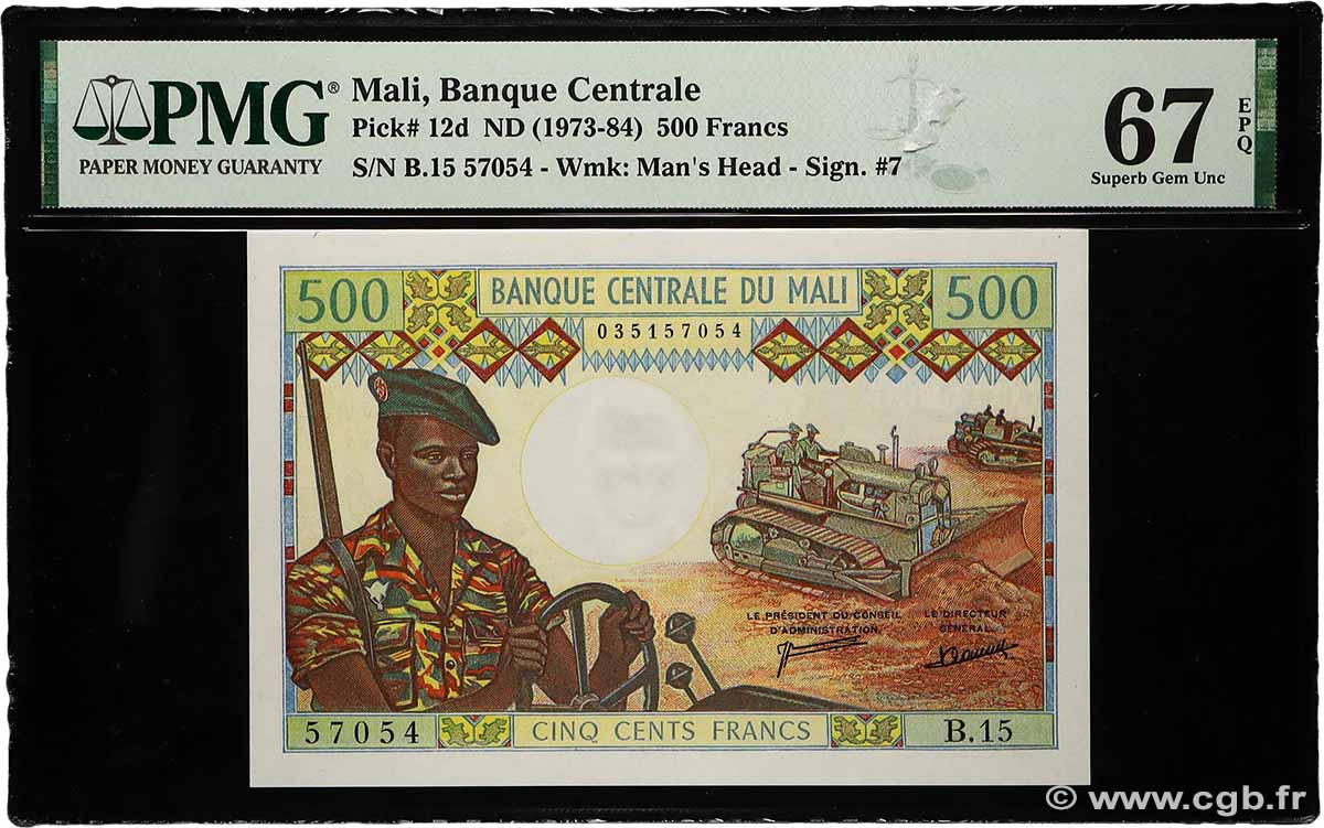 500 Francs MALI  1973 P.12d NEUF