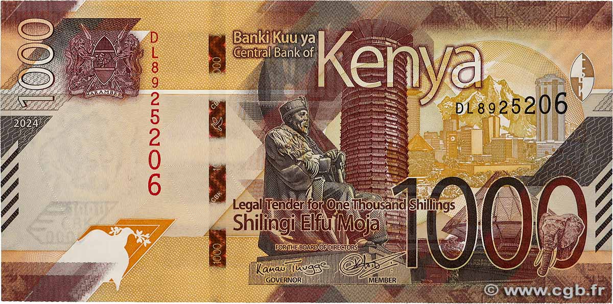 1000 Shillings KENYA  2019 P.56 NEUF