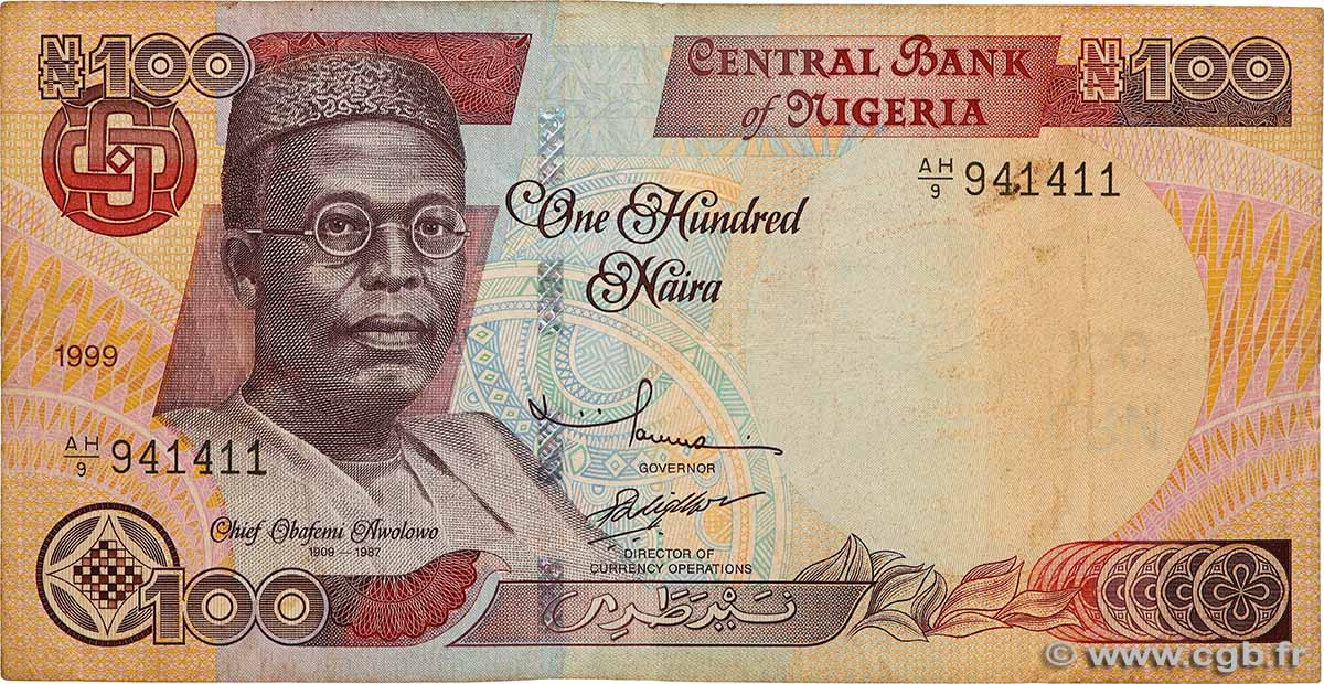 100 Naira NIGERIA  1999 P.28b S