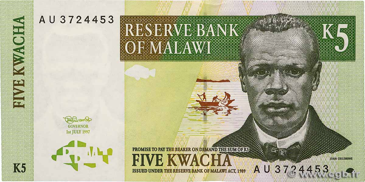 5 Kwacha MALAWI  2005 P.36 UNC-