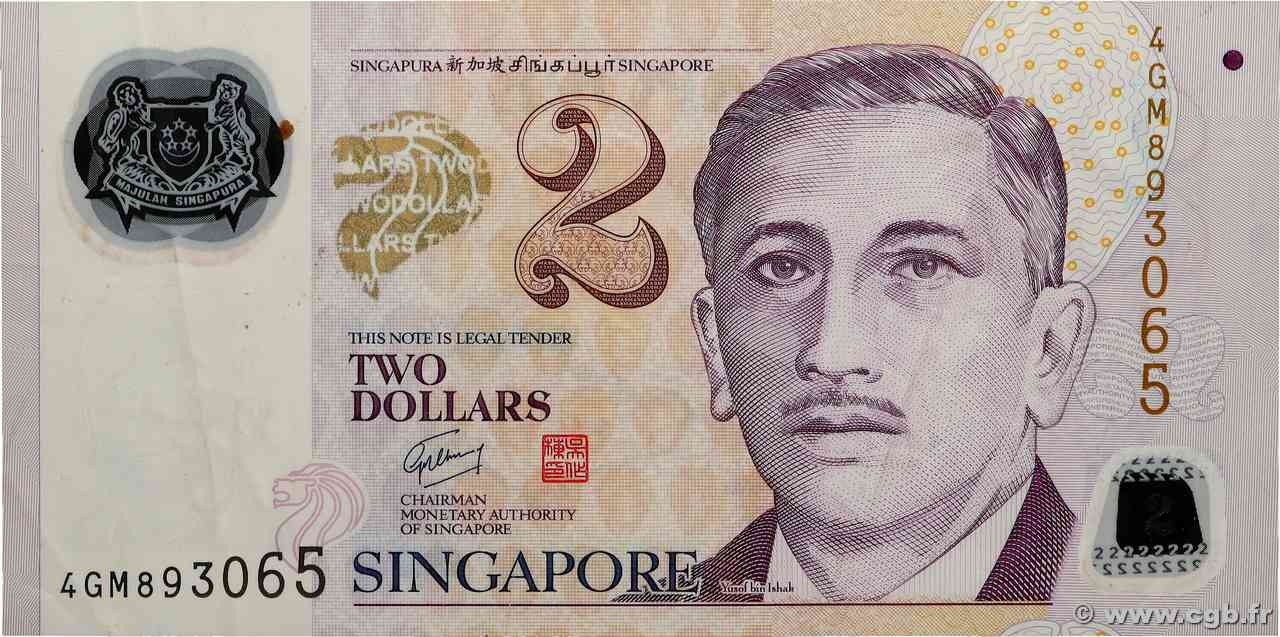 2 Dollars SINGAPORE  2005 P.46e VF