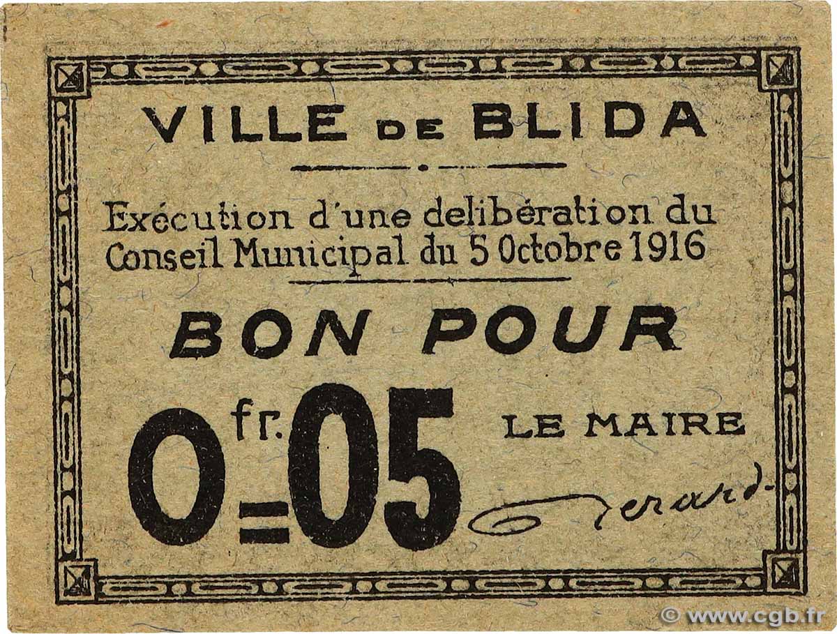 5 Centimes ALGERIA Blida 1916 JPCV.01 AU