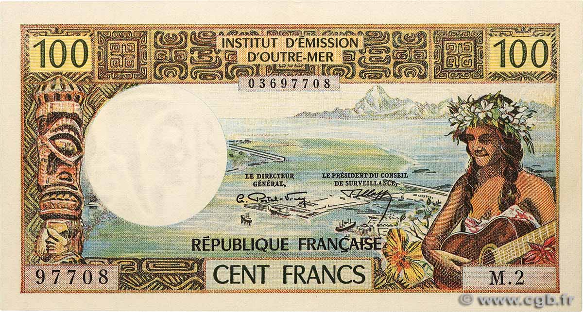 100 Francs TAHITI  1973 P.24b pr.SPL