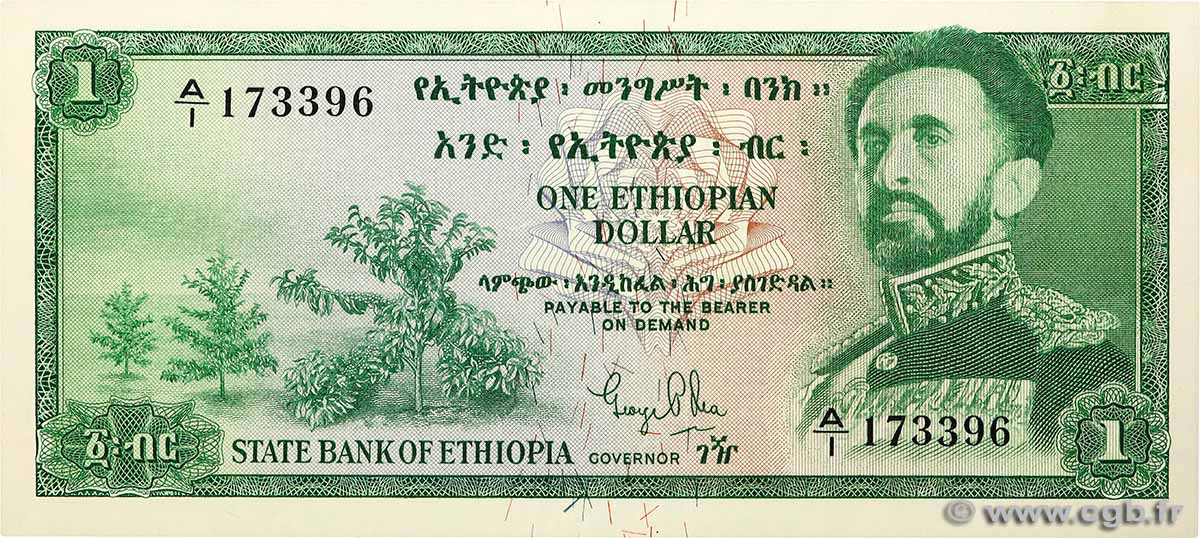 1 Dollar ETIOPIA  1961 P.18a SC+