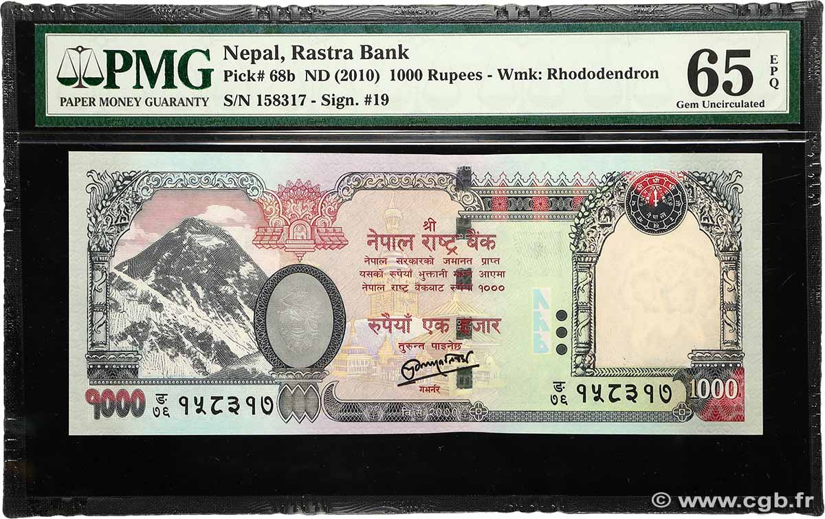 1000 Rupees NÉPAL  2010 P.68b NEUF