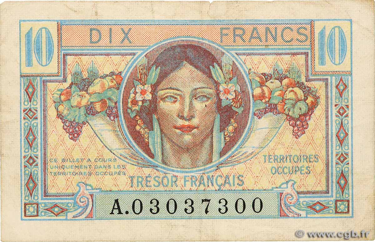 10 Francs TRÉSOR FRANÇAIS FRANCE  1947 VF.30.01 F