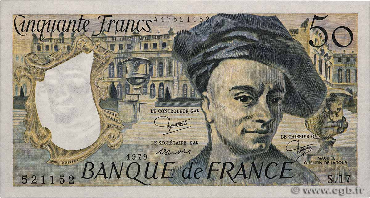 50 Francs QUENTIN DE LA TOUR Numéro spécial FRANKREICH  1979 F.67.05 fST+