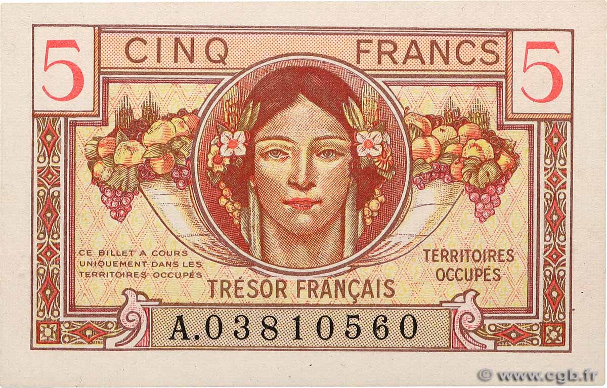 5 Francs TRÉSOR FRANÇAIS FRANCE  1947 VF.29.01 pr.NEUF