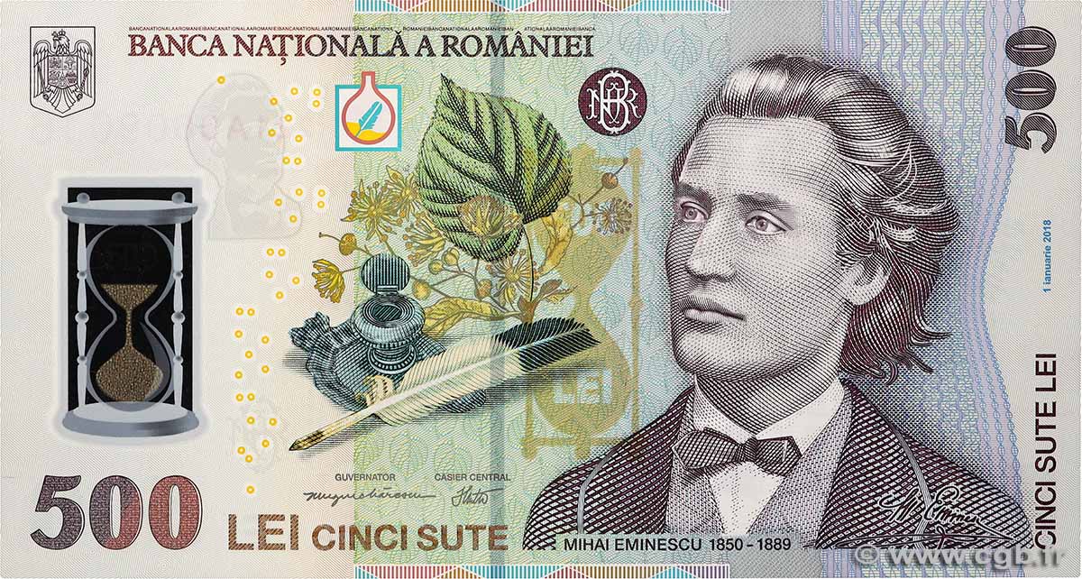 500 Lei ROUMANIE  2018 P.123a SPL+