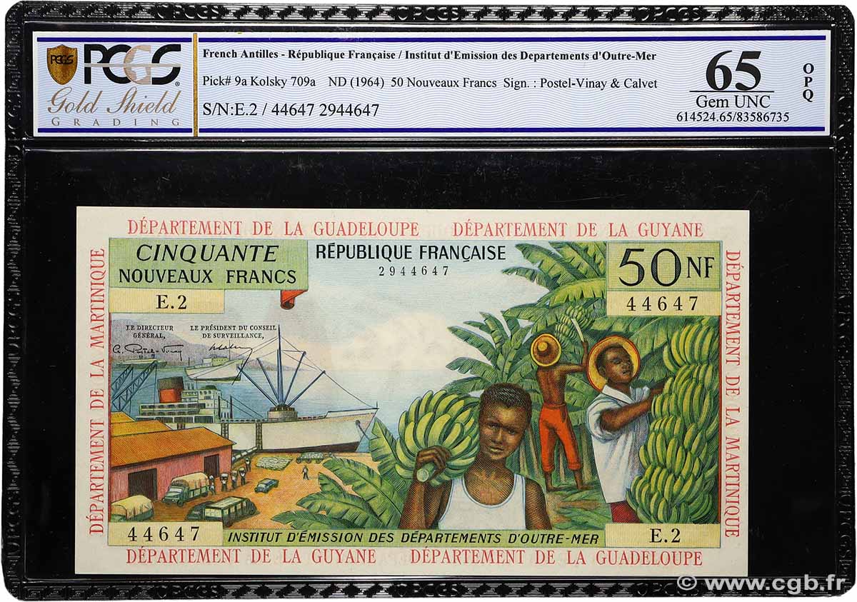 50 Nouveaux Francs ANTILLES FRANÇAISES  1962 P.06a NEUF