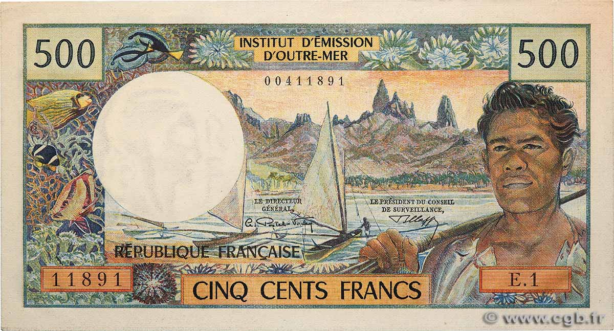 500 Francs TAHITI  1970 P.25a UNC-