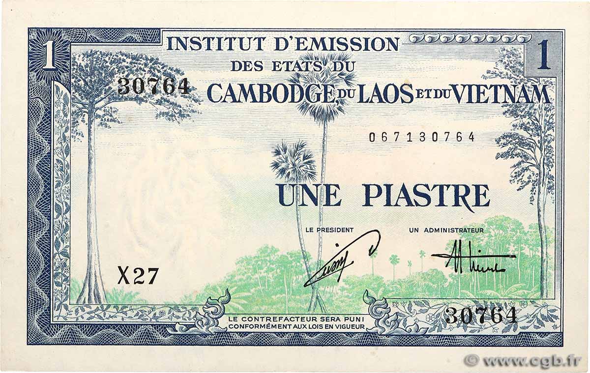 1 Piastre - 1 Dong INDOCHINE FRANÇAISE  1954 P.105 pr.NEUF