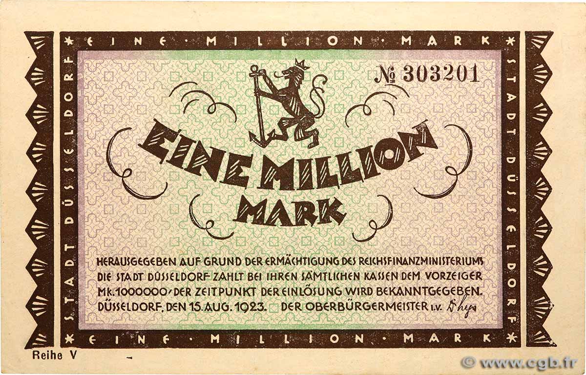 1 Million Mark GERMANY Düsseldorf 1923 P.- XF+