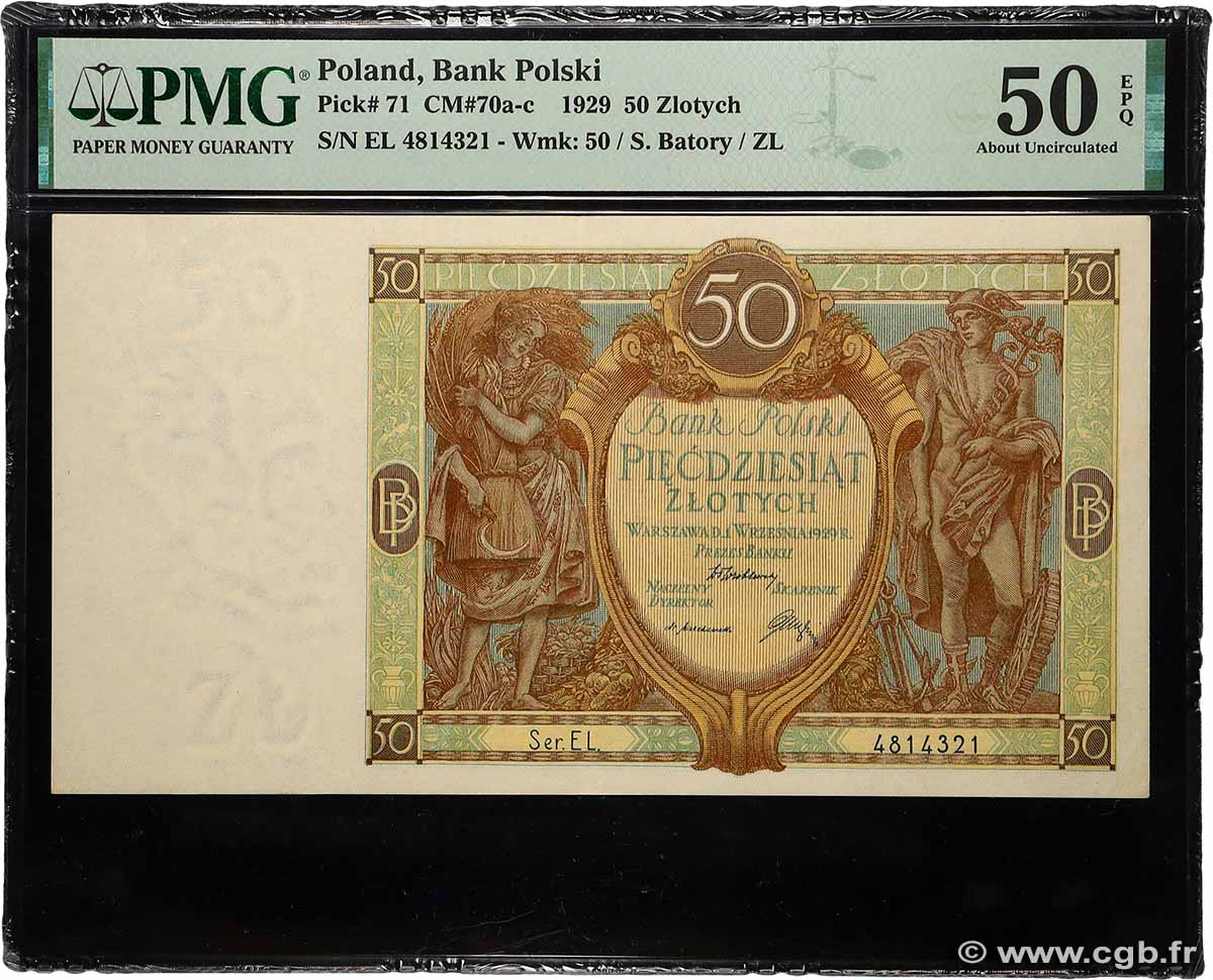50 Zlotych POLOGNE  1929 P.071 SUP+