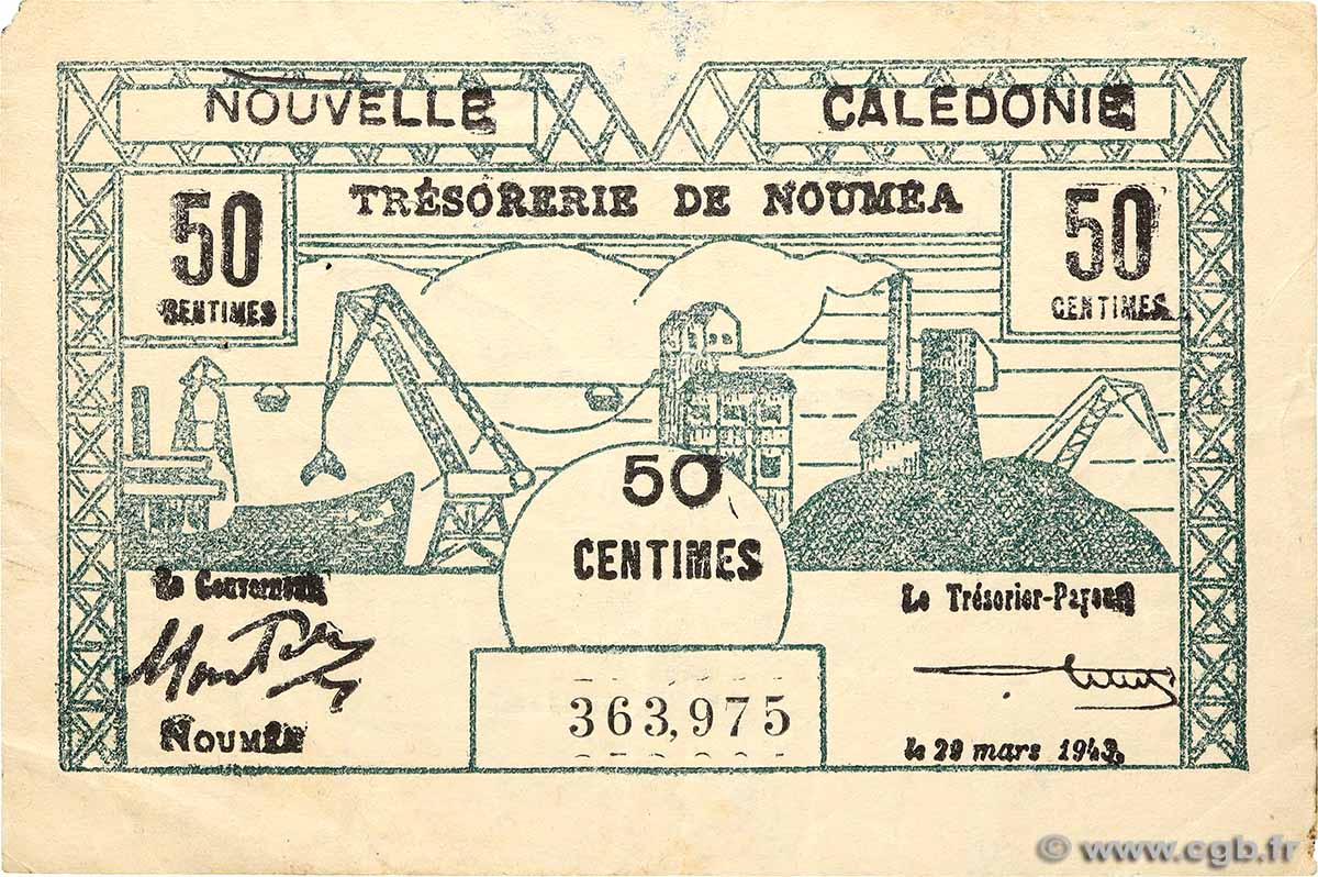 50 Centimes NOUVELLE CALÉDONIE  1943 P.54 VF-