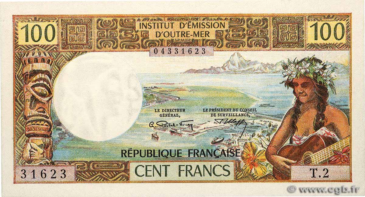 100 Francs TAHITI  1973 P.24b AU