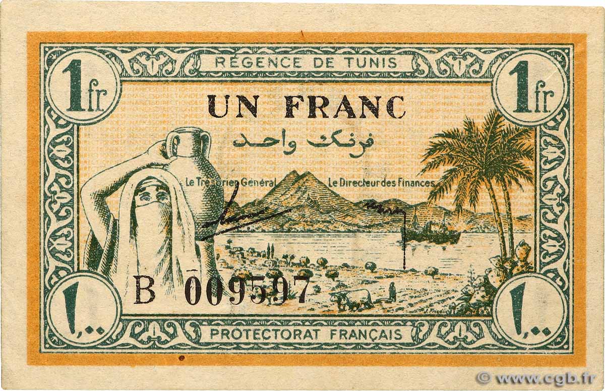 1 Franc TUNISIA  1943 P.55 XF
