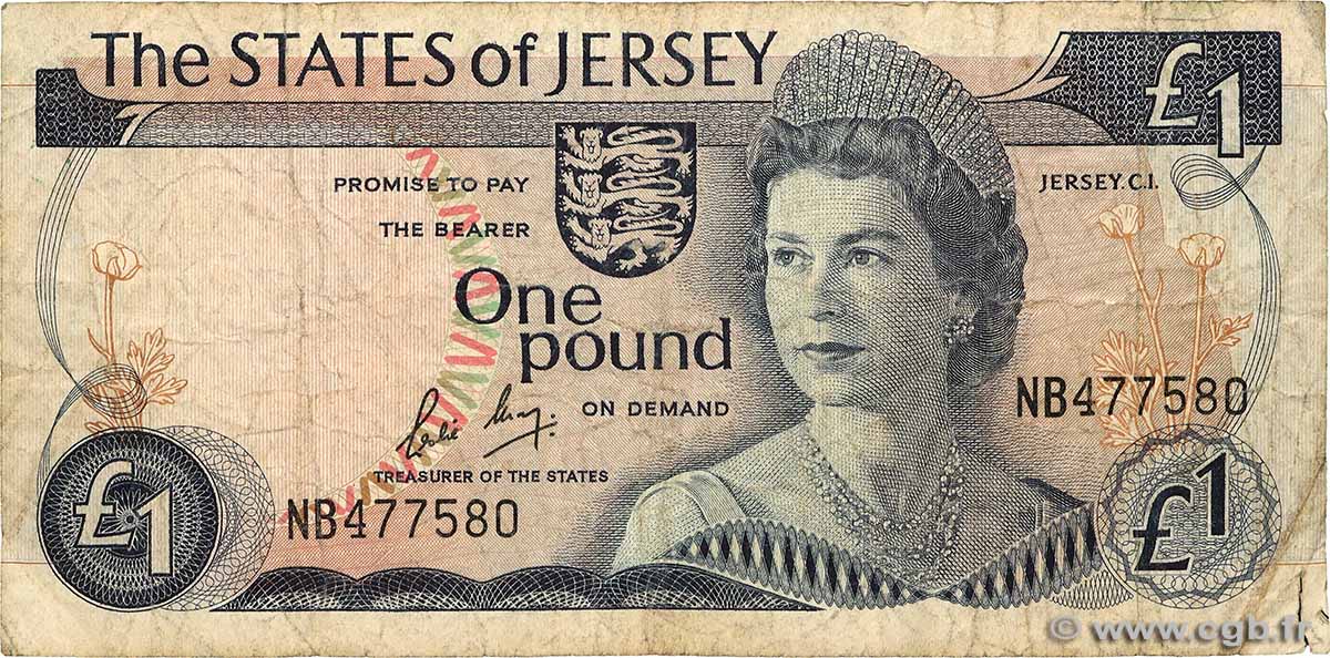 1 Pound JERSEY  1976 P.11b VG