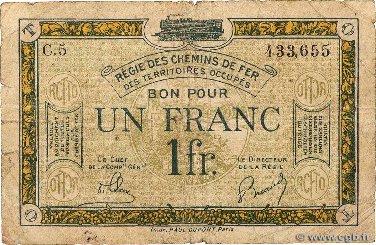 1 Franc FRANCE regionalism and various  1923 JP.135.05 G
