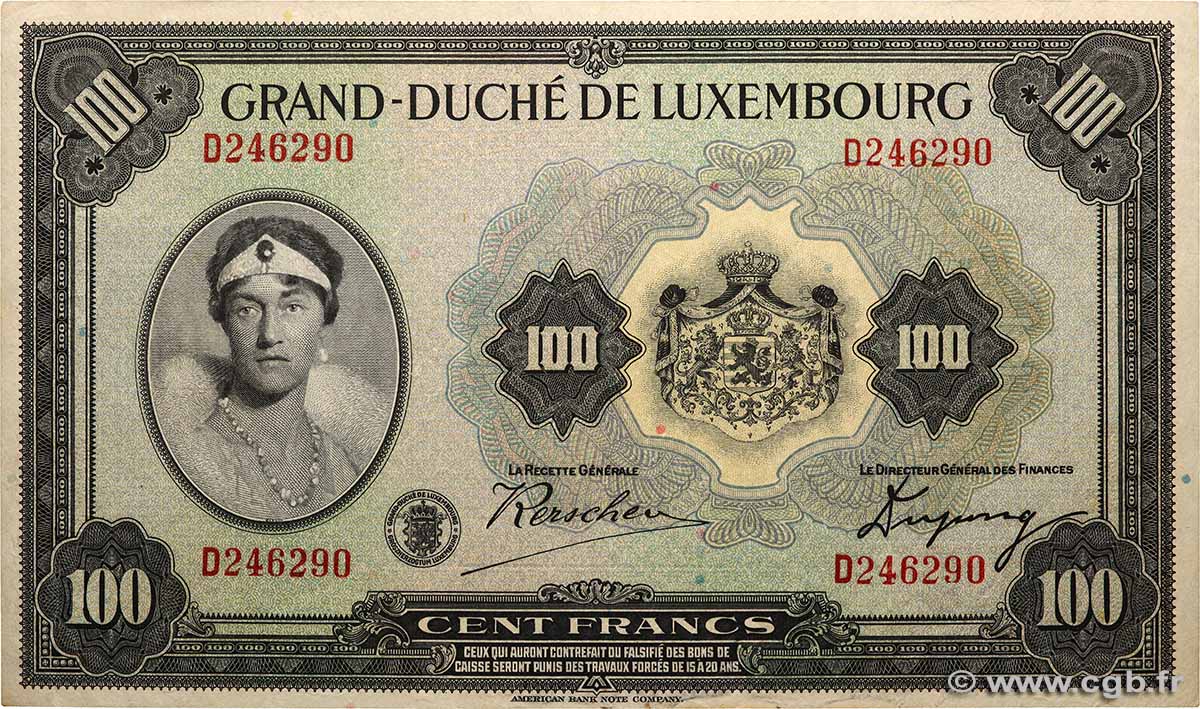 100 Francs LUXEMBOURG  1934 P.39a SUP