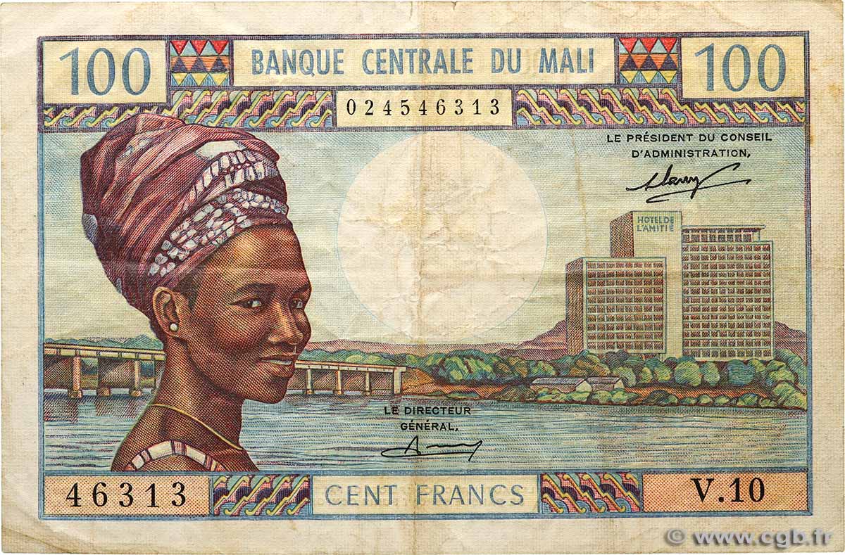 100 Francs MALI  1972 P.11 fSS