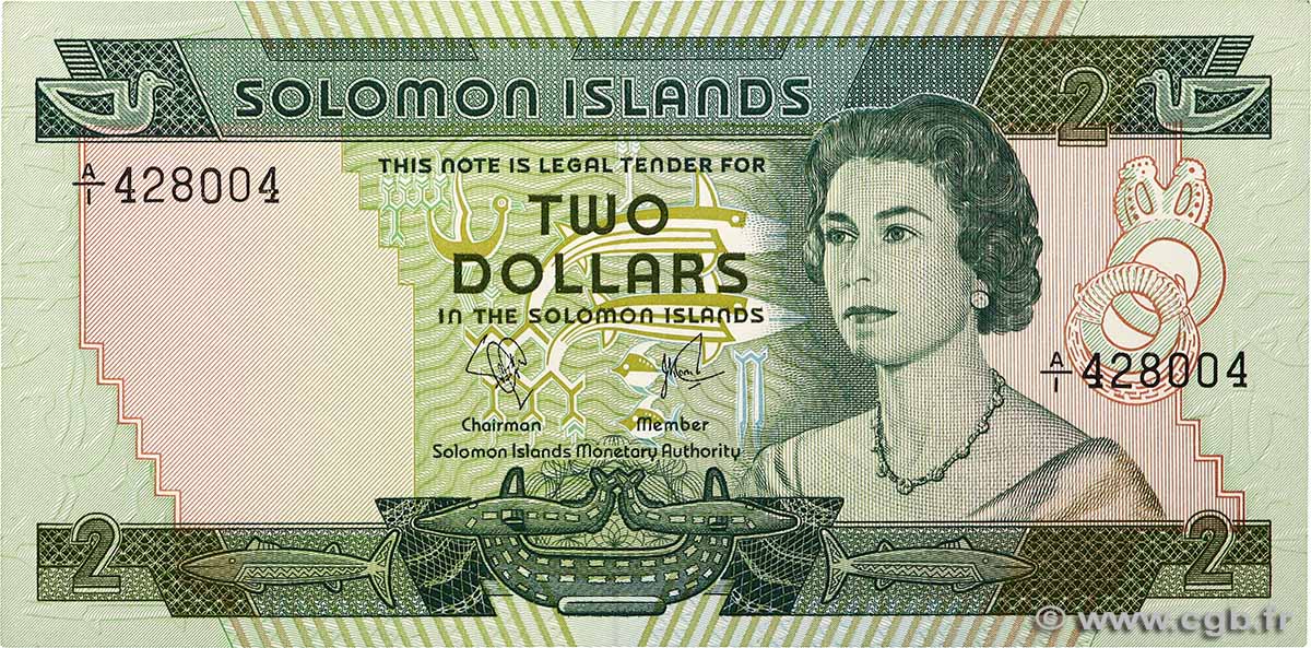 2 Dollars SOLOMON ISLANDS  1977 P.05a UNC