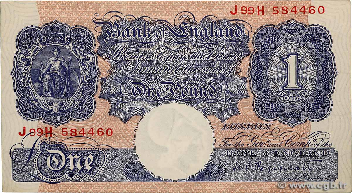 1 Pound ANGLETERRE  1940 P.367a TTB+