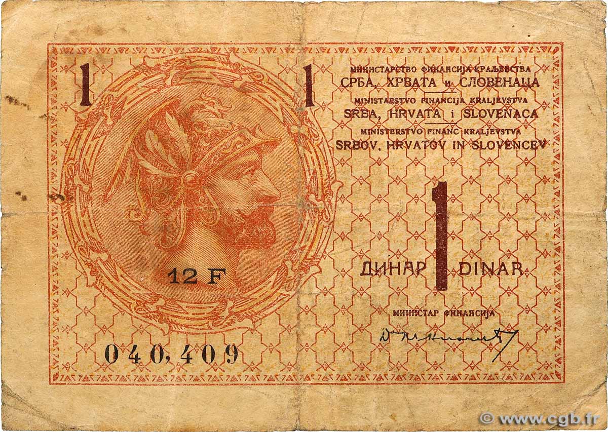 1 Dinar YOUGOSLAVIE  1919 P.012 B
