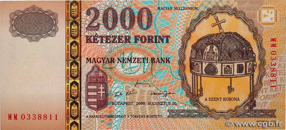 2000 Forint HUNGARY  2000 P.186 UNC