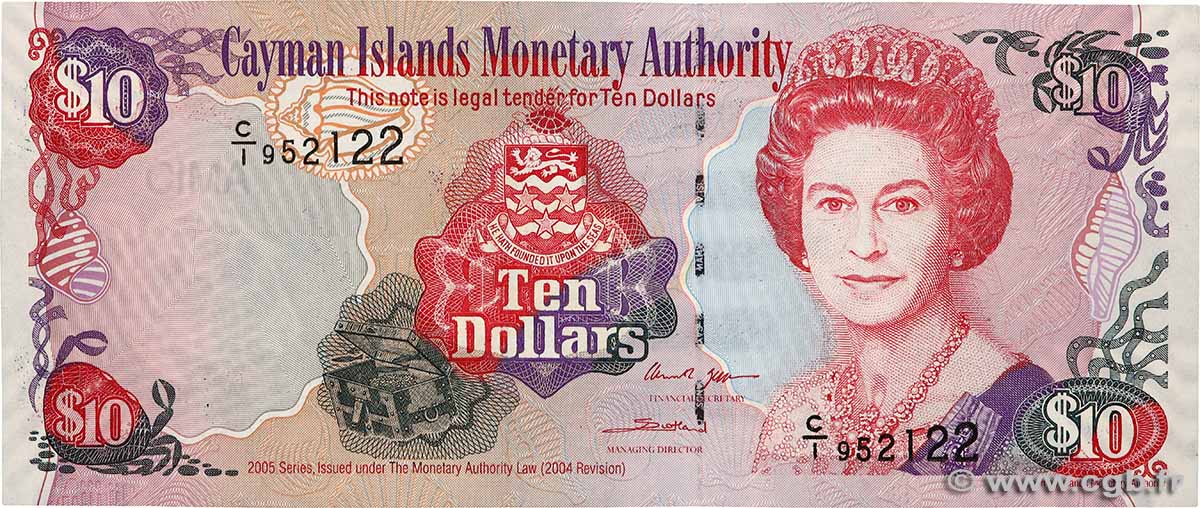 10 Dollars CAYMANS ISLANDS  2005 P.35a UNC
